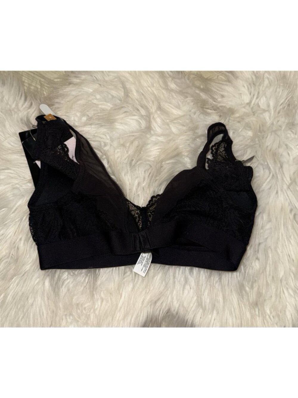 Bali DF6595 Comfort Revolution Scallop Lace WF Bralette Bra S Small Black New - Picture 4 of 6